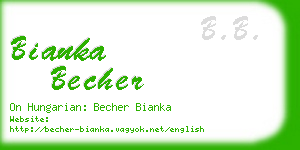 bianka becher business card